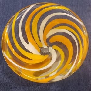 Mikasa Orange Swirl Glass Bowl
